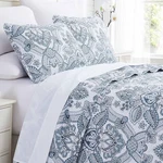 Southshore Fine Living Inc. Oversized King Quilt Bedding Set Paisley Blue. Fixed Price $82.64.