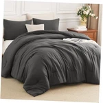 Himeet Comforter - 3 Pieces Size Sets, Luxury Queen Dark Grey. Fixed Price $47.25.