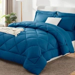 Cozylux Comforter Set Teal - Bed In Bag Size 7 Queen,. Fixed Price $56.17.
