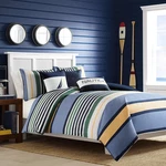 Nautica - Twin Comforter Set Reversible Cotton Bedding Matching Sham Medium. Fixed Price $85.87.