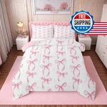 Erosebridal Cute Pink Bow Toddler Bedding Set For Girls,ribbon Knot. Fixed Price $62.45.