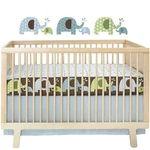 New Skip Hop 4 Piece Bumper Free Crib Baby Nursery Bedding Set Elephant Parade. Fixed Price $49.99.