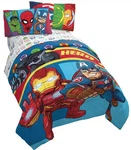 Jay Franco Marvel Super Hero Adventures Double Team 4PC Twin Rev Comforter Set. Fixed Price $49.99.