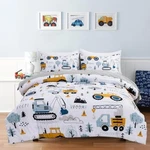 Trucks Tractors Cars Boys 5-PIECE Bedding Comforter Sheet Set,size Twin White. Fixed Price $65.60.