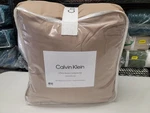 Calvin Klein Washed Percale Cotton 3 Piece Queen Comforter Set Camel Brown. Fixed Price $124.99.
