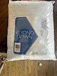 Beyond Down King Comforter 300 Thread Count Cotton Baffle Box Construction. Fixed Price $30.00.