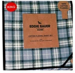 Eddie Bauer Gray, Black, & White Plaid, Super Soft,cotton Flannel King Sheet Set. Fixed Price $68.00.