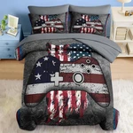 Comforter Set Full Size, American Flag 4TH July 7 Pcs Bedding Kids And Adult. Fixed Price $55.99.