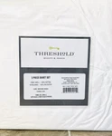 Pinched Pleat 3 Piece Duvet Cover Set - White (king) Threshold 108"X94". Fixed Price $37.99.