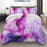 Zzzboro Comforter With Pillowcase Twin Size, Blue Purple Lavender Marble,. Fixed Price $68.11.