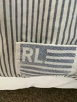 Vtg Ralph Lauren Down Queen 88X88 Blue Striped Cotton Comforter. Fixed Price $150.00.
