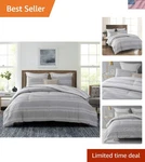 Reversible Modern Comforter Set Queen - 600 Thread Count Cotton & Soft Feel. Fixed Price $132.98.