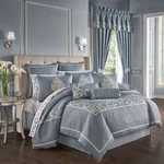 Aurora Blue 4-PIECE Comforter Set By J Queen. Fixed Price $387.79.