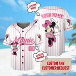 Custom Disney Minnie Mouse Baseball Jersey Mickey And Friends Shirt Bir. Fixed Price $28.12.