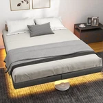 King Size Floating Bedroom Frame With Under Storage & Led Lights. Fixed Price $99.95.