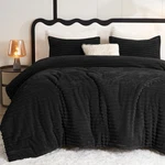 Cozylux Fluffy Full Size Comforter Sets - Super Soft Faux Fur Black. Fixed Price $50.12.