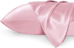 Bedsure Satin Pillowcase For Hair And Skin Queen (20" X 30"), 29 - Pink. Fixed Price $17.58.