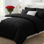 Queen Comforter Set Black, 7 Pieces Bed In Bag, Size, Al. Fixed Price $51.99.