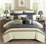 Chic Home CS2826-AN Camilia 16 Piece Bed In Bag Comforter Queen, Off-white. Fixed Price $149.99.
