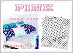 3PC Victoria's Secret Pink Bed Sheet Polka Dots Flat Fitted Case Twin Xl. Fixed Price $39.44.
