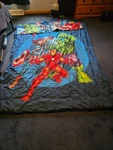 Marvel Avengers Twin Bedding Set Comforter Sheets Pillowcases Iron Man Hulk Capt. Fixed Price $30.00.