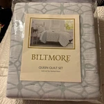 Biltmore Queen Quilt Set Beige With Two Standard Shams. Fixed Price $75.00.