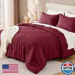 Andency Burgundy California King Comforter Set, 3 Pieces Lightweight So. Fixed Price $112.05.