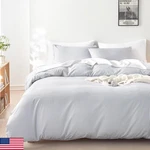 Wake Cloud - Striped Comforter Set Ticking Vertical Pinstripe Neutral. Fixed Price $58.17.
