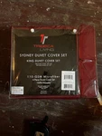 Tribeca Living King Sized Duvet Cover Set (never Used Before Brand New) Red. Fixed Price $37.00.