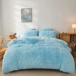 Foppa Fluffy Blue Comforter Cover Set - Ultra Soft Plush Queen,. Fixed Price $70.05.