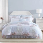 Laura Ashley - Twin Comforter Set, Cotton Bedding With Matching Sham & Bonus. Fixed Price $146.18.