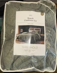 Threshold Boucle Olive Green King Comforter Set New. Fixed Price $55.00.