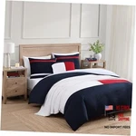 Tommy Hilfiger Comforter Set, Ultra-soft Seersucker Bedding With Queen. Fixed Price $187.99.