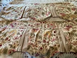 Set Waverly Imperial Dress Antique Jacobean Floral Lined Valances 21" X 49". Fixed Price $59.95.