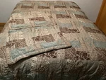 Croscill Galleria Brown Queen Size 3 Pc Set Comforter & 2 Shams. Fixed Price $125.00.