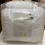 Threshold 4 Piece Woven Waffle Stripe Comforter Set Twin White. Fixed Price $29.95.