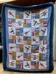 Cannon Brand Airplane Twin Size Comforter Blue Check Reversible Child Kids. Fixed Price $21.95.