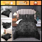 Gothic Boho Skull Bedding Set - King Size Comforter & Pillow Covers, Unique Desi. Fixed Price $100.99.
