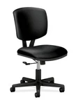 Hon Volt Armless Low-back V-shaped Bonded Leather Office Chair, Black. Fixed Price $300.00.