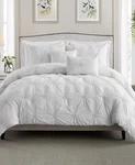 Swift Home Twin / Xl Floral Pintuck White Comforter Set. Fixed Price $58.50.