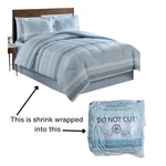 Fairfield Square Austin Queen Comforter Set Seafoam Reversible 8-PIECE Bedding. Fixed Price $77.00.