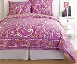 Trina Turk 3 Pc Comforter Set Full/queen Paisley Pink Purple New Nwt. Fixed Price $149.99.