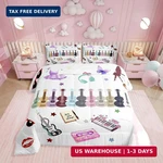 Erosebridal Music Fans Print Queen Comforter Set Theme Bedding Singer. Fixed Price $22.63.