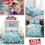 Chic Aqua Floral Twin Comforter Set - 5 Pieces Romantic Bedroom Upgrade. Fixed Price $87.18.