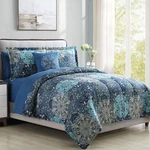 Modern Threads 8-PIECE Printed Reversible Complete Bed Set Granada Queen. Fixed Price $79.99.