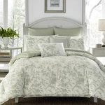 Laura Ashley Natalie Green Floral Cotton Comforter Bonus Set. Fixed Price $85.99.