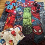 Marvel Avengers Twin Comforter Spider-man Ironman, Hero Sheets Sham, Stuff Toy. Fixed Price $22.99.