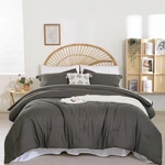 Weigelia Full Size Comforter Set 7 Pieces Dark Grey Bed. Fixed Price $84.98.