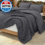 Utopia Bedding Queen Set Grey Size 3 Pieces. Fixed Price $41.83.