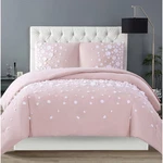 Christian Siriano Comforter Set 3D Floral Applique, Blush Pink, Full/queen. Fixed Price $51.99.